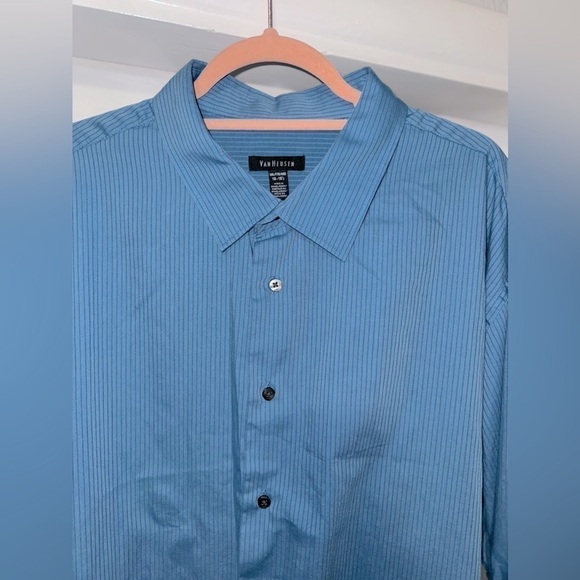 Van Heusen Men's Dress Shirt, Blue with stripes - Picture 3 of 6